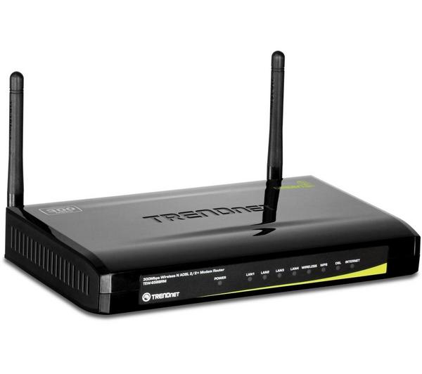 Foto Trendnet Enrutador inalámbrico ADSL 2/2+ WiFi-N 300 Mbps TEW-658BRM - 4 puertos