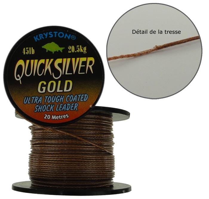 Foto trenzado reforzada quick-silver gold kryston quick silver oro - 25 lbs