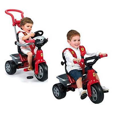 Foto Triciclo transformable Ferrari para niños a partir de 1 año