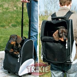 Foto Trolley-mochilla perro, nylon, 36×50×27 cm, negro