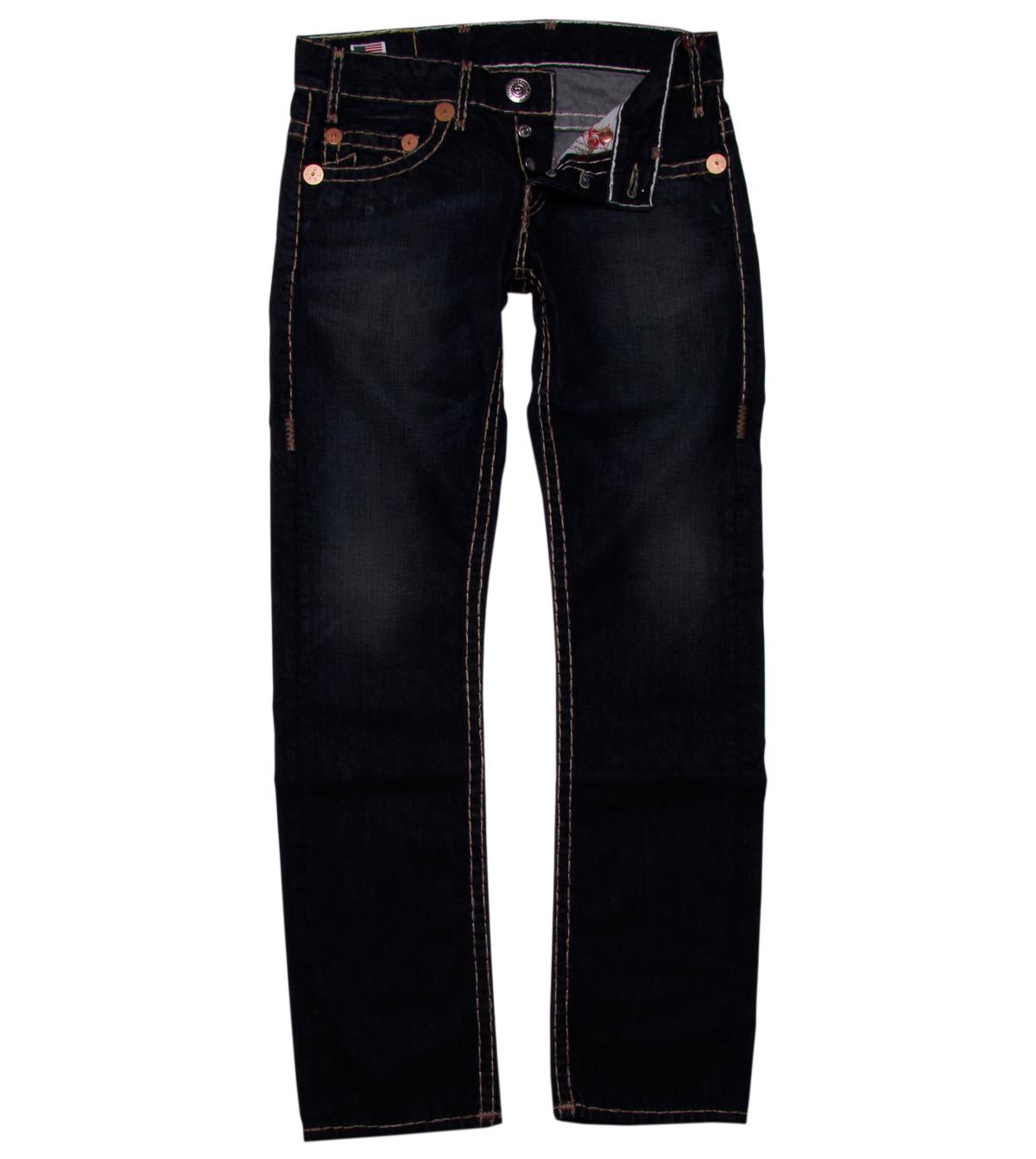 Foto True Religion Dark Blue Logan Super T Straight Fit Jean