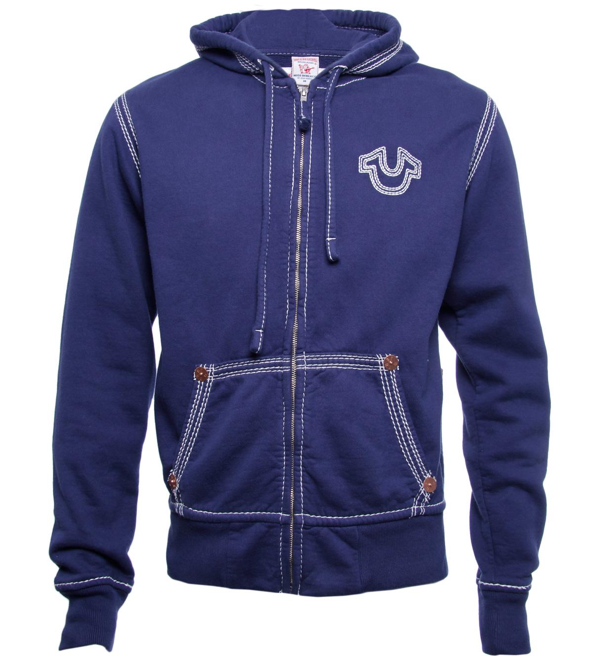 Foto True Religion Navy Cotton Hoody