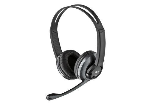 Foto Trust headset hs-2800, binaural, wired, black, 3.5 mm headphone