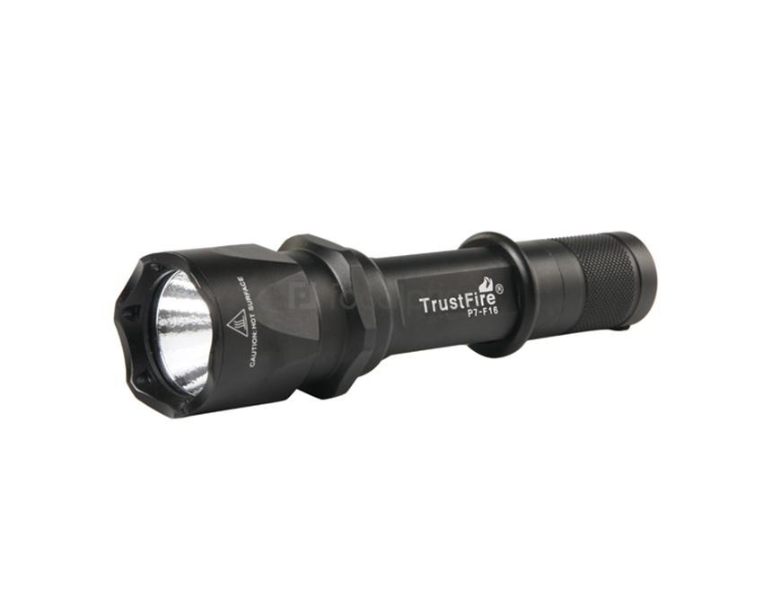 Foto TrustFire P7-F16 4.2V 3-Mode del poder más elevado SSC P7 LED linterna táctica (Negro)