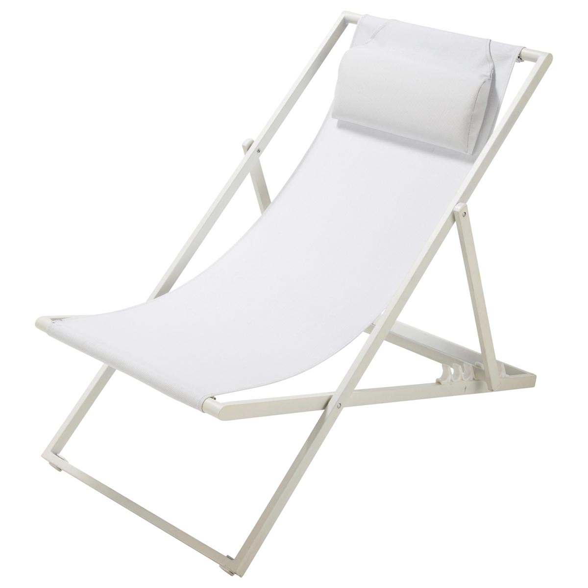 Foto Tumbona / silla de playa plegable blanca Split
