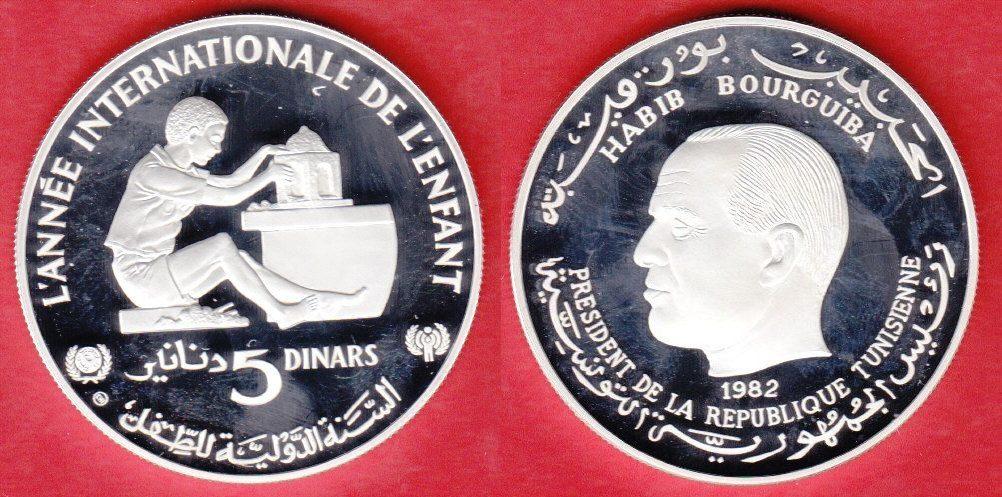 Foto Tunesien 5 Coinss 1982