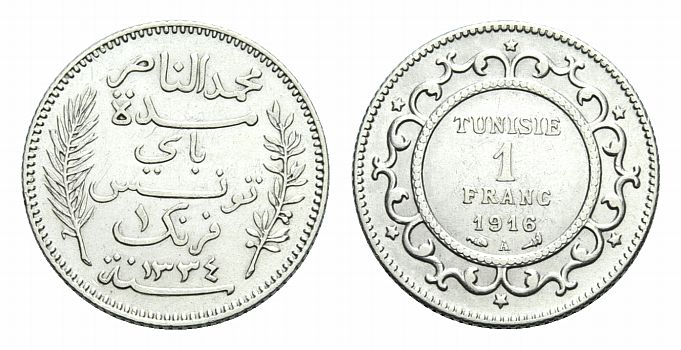 Foto Tunesien Francs 1916 A