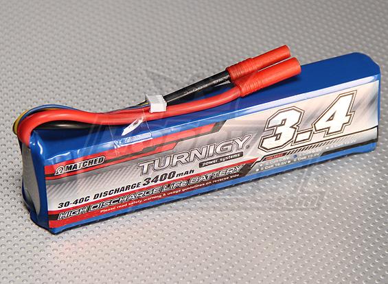 Foto Turnigy 3400mAh 3S2P 30C LiFe Pack (Long)
