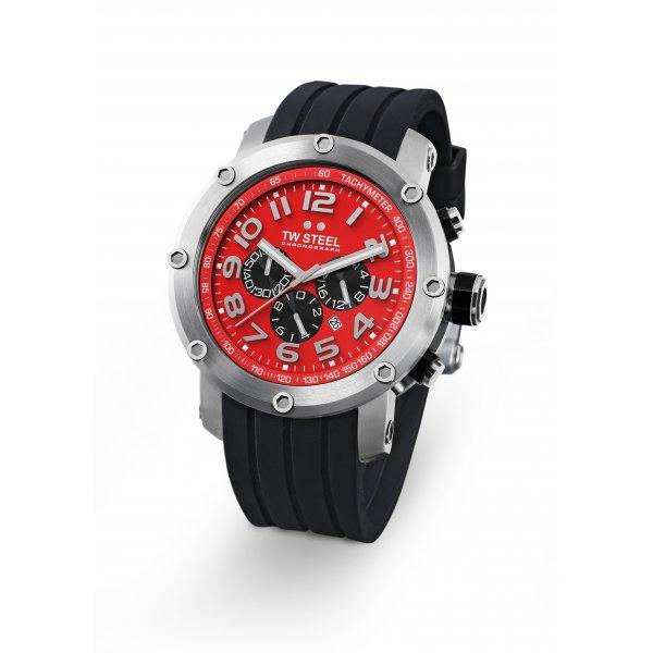 Foto TW Steel Tech TW124 Black Leather Strap Watch