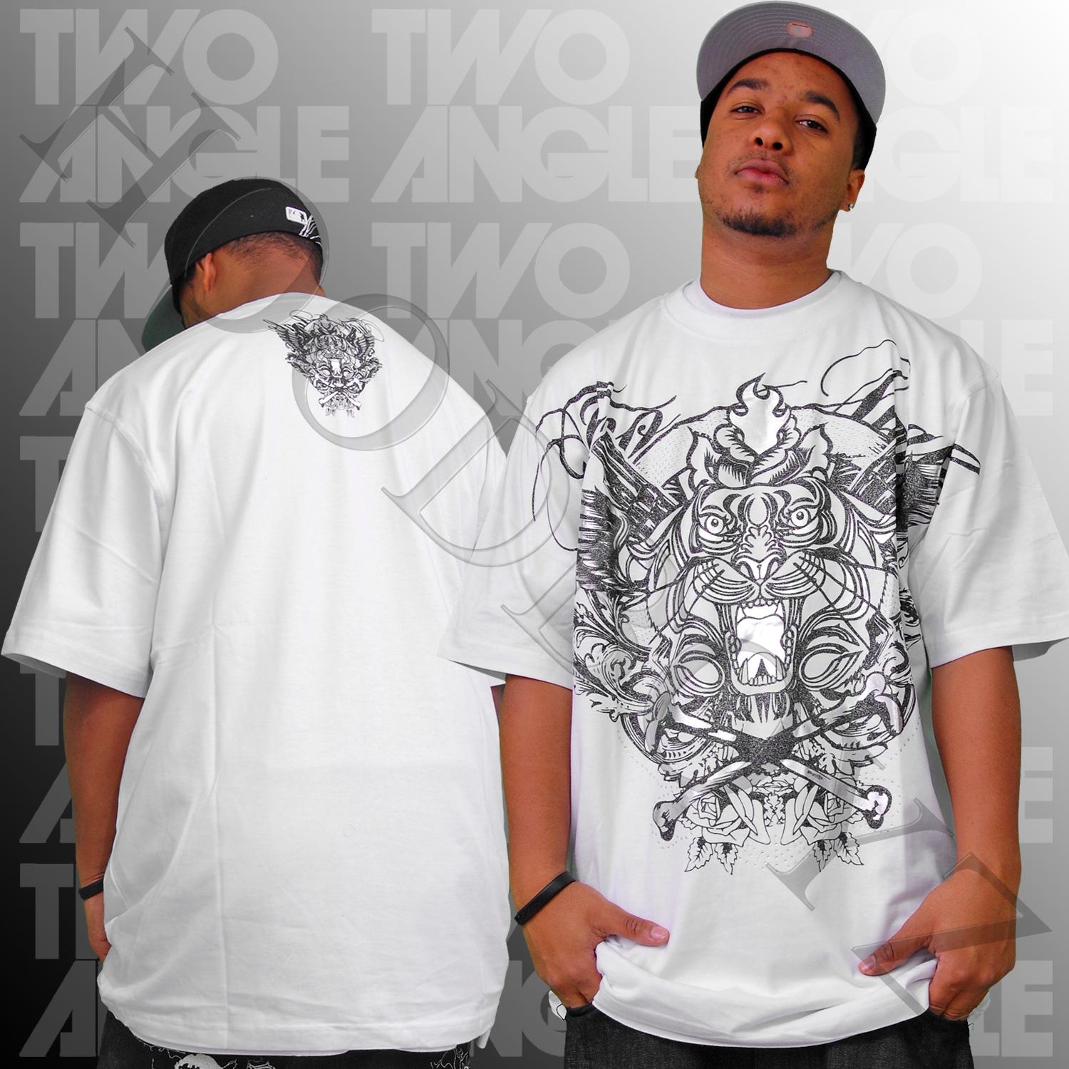 Foto Two Angle Miger T-shirt Blanco Negro