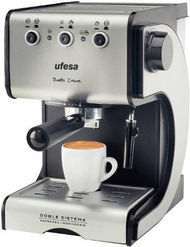 Foto Ufesa CE7141 - Máquina de café (1050 W, 50/60 Hz, 220 , 240 MB/s, 225 x 309 x 271 mm, 3730 g ), color plata y negro