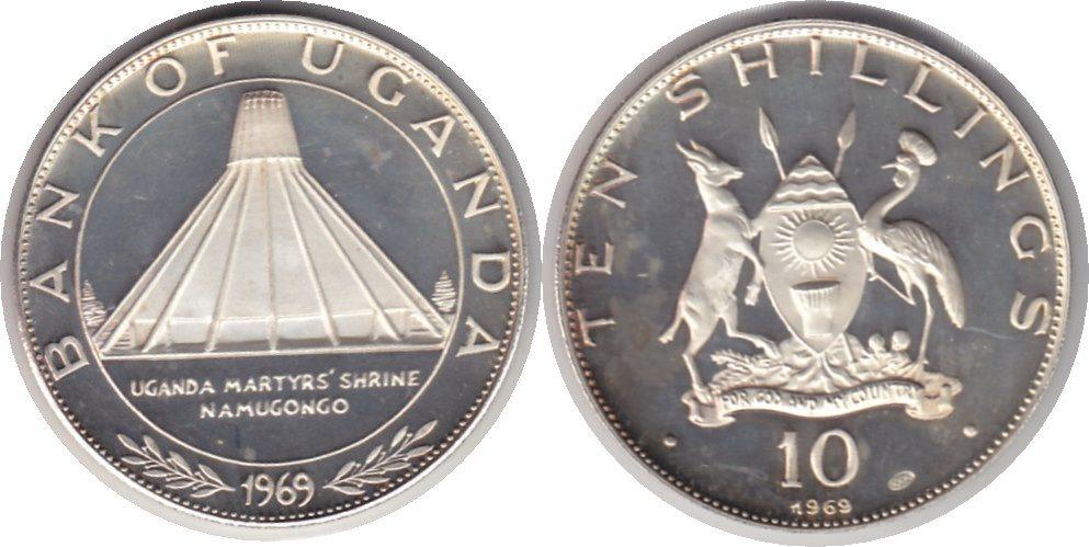 Foto Uganda 10 Shillings 1969