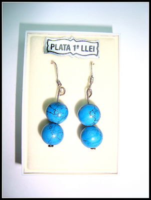 Foto Ultimos_preciosos Pendientes Turquesa Y Plata 1ª Ley 925_1 Solo Gasto De Envio