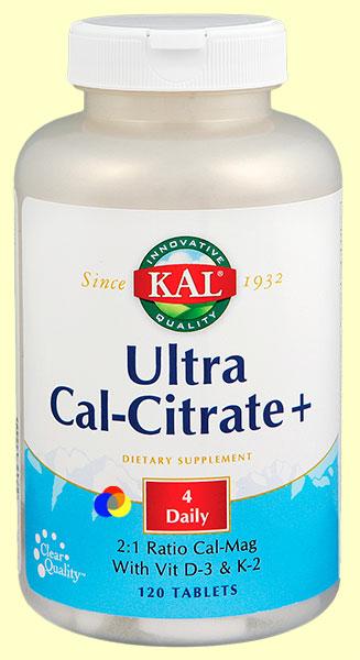 Foto Ultra Cal-Citrate + Huesos - Laboratorios Kal - 120 comprimidos