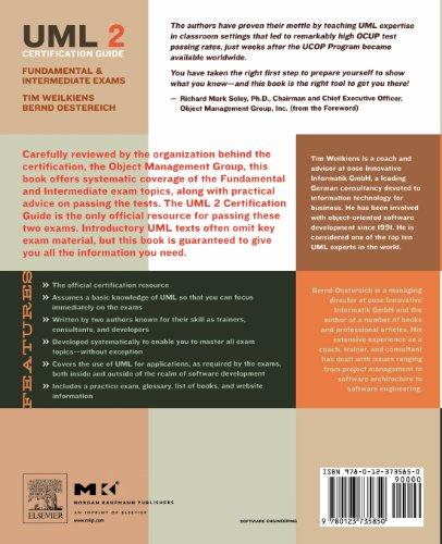 Foto UML 2 Certification Guide: Fundamental and Intermediate Exams (The MK/OMG Press)