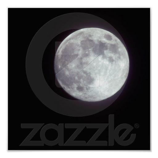 Foto Una Luna Llena brillante en un cielo de noche negr Impresiones