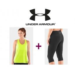 Foto Under Armour - Conjunto Camiseta FLY-BY Stretch Mesh Tank + Pirata Aut