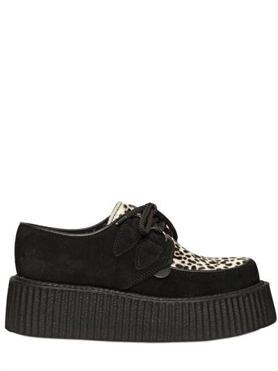 Foto underground wedges de gamuza pony creeper 50mm