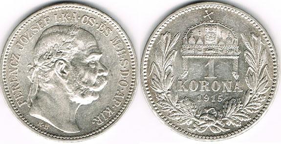 Foto Ungarn 1 Korona 1915