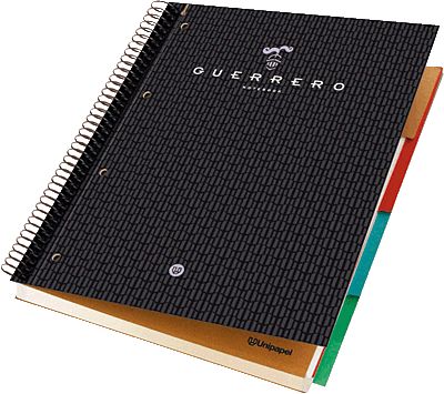 Foto Unipapel cuadernos espiral guerrero est 04 mp c/sep 160h cuadr 5 envase de 5 uds color rojo (Paquete de 5 unidades)