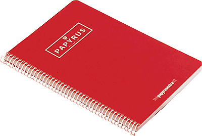 Foto Unipapel cuadernos espiral papyrus 03 4º 80 h cuadr 4 envase de 5 uds color rojo (Paquete de 10 unidades)