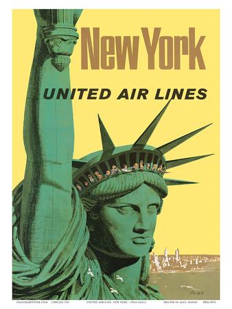 Foto United Air Lines: New York, c.1950s, Stan Galli - Laminas