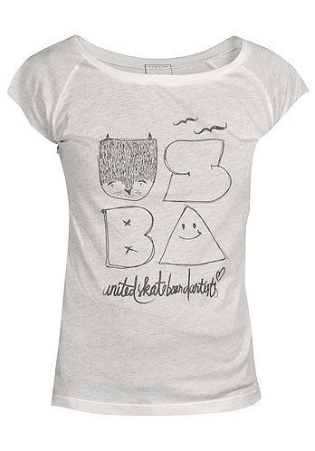 Foto United Skateboard Artists Womens Hedgehog S/S T-Shirt white/darkgrey