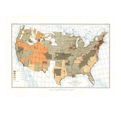Foto United States Of America Map 1892 - Laminas