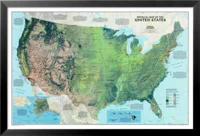 Foto United States Physical Map - Laminas
