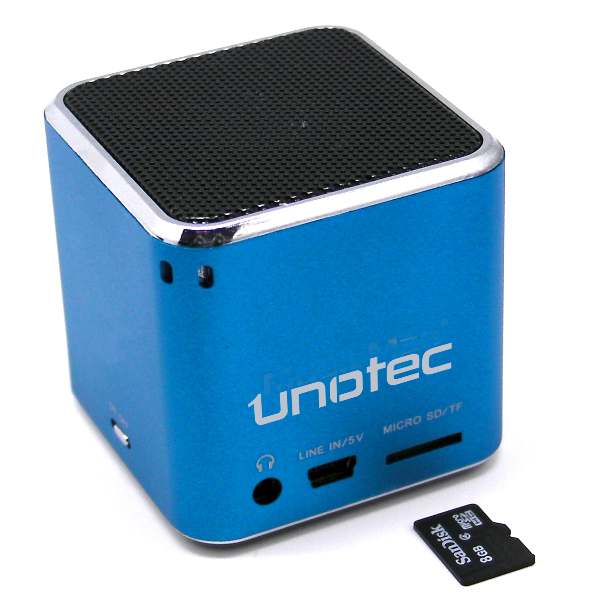 Foto Unotec MaxCube Altavoz MP3 Slot MicroSD Azul