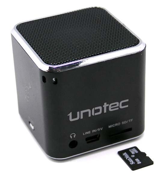 Foto Unotec MaxCube Altavoz MP3 Slot MicroSD Negro
