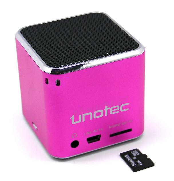 Foto Unotec MaxCube Altavoz MP3 Slot MicroSD Rosa