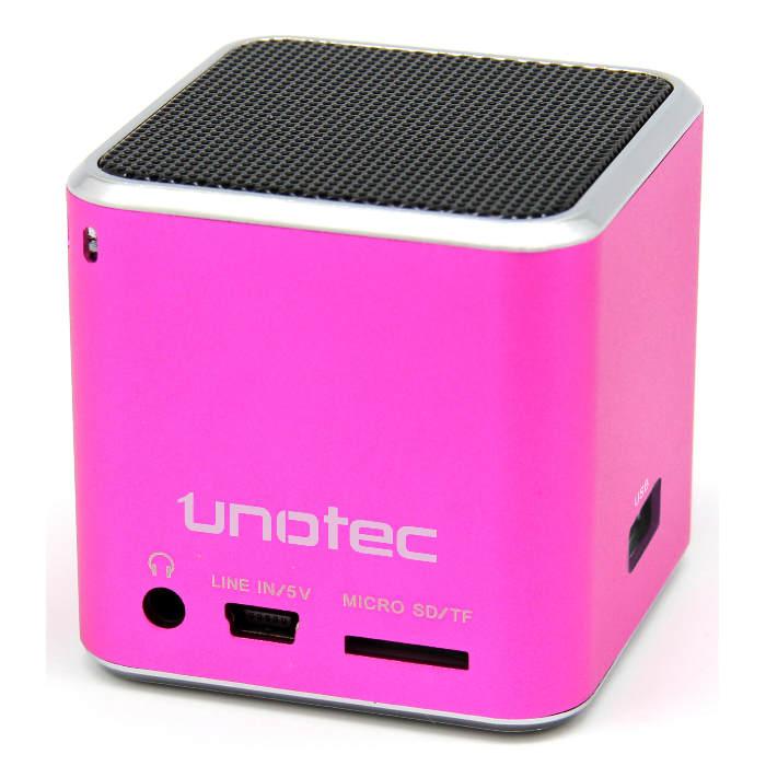 Foto Unotec MaxCube Plus Altavoz MP3 USB/Radio Rosa
