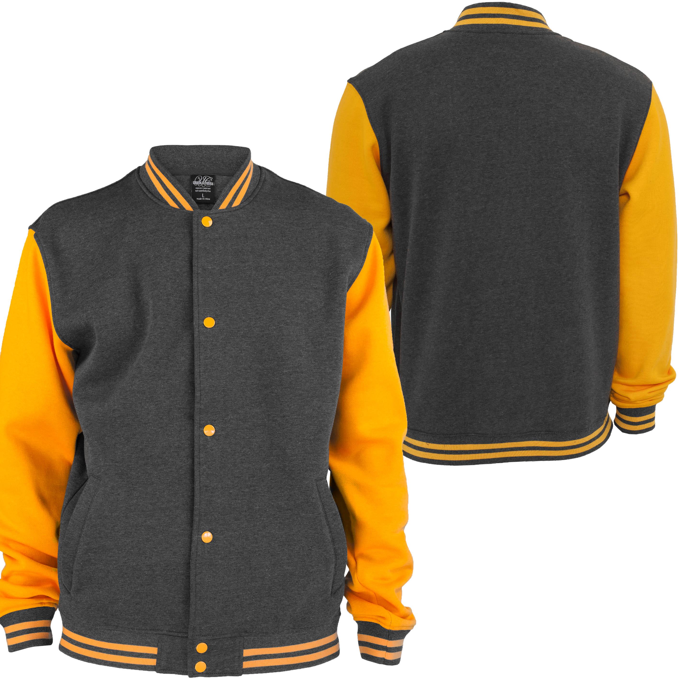 Foto Urban Classics 2-tone Chaquetas Universitarias Gris Oscuro Naranja