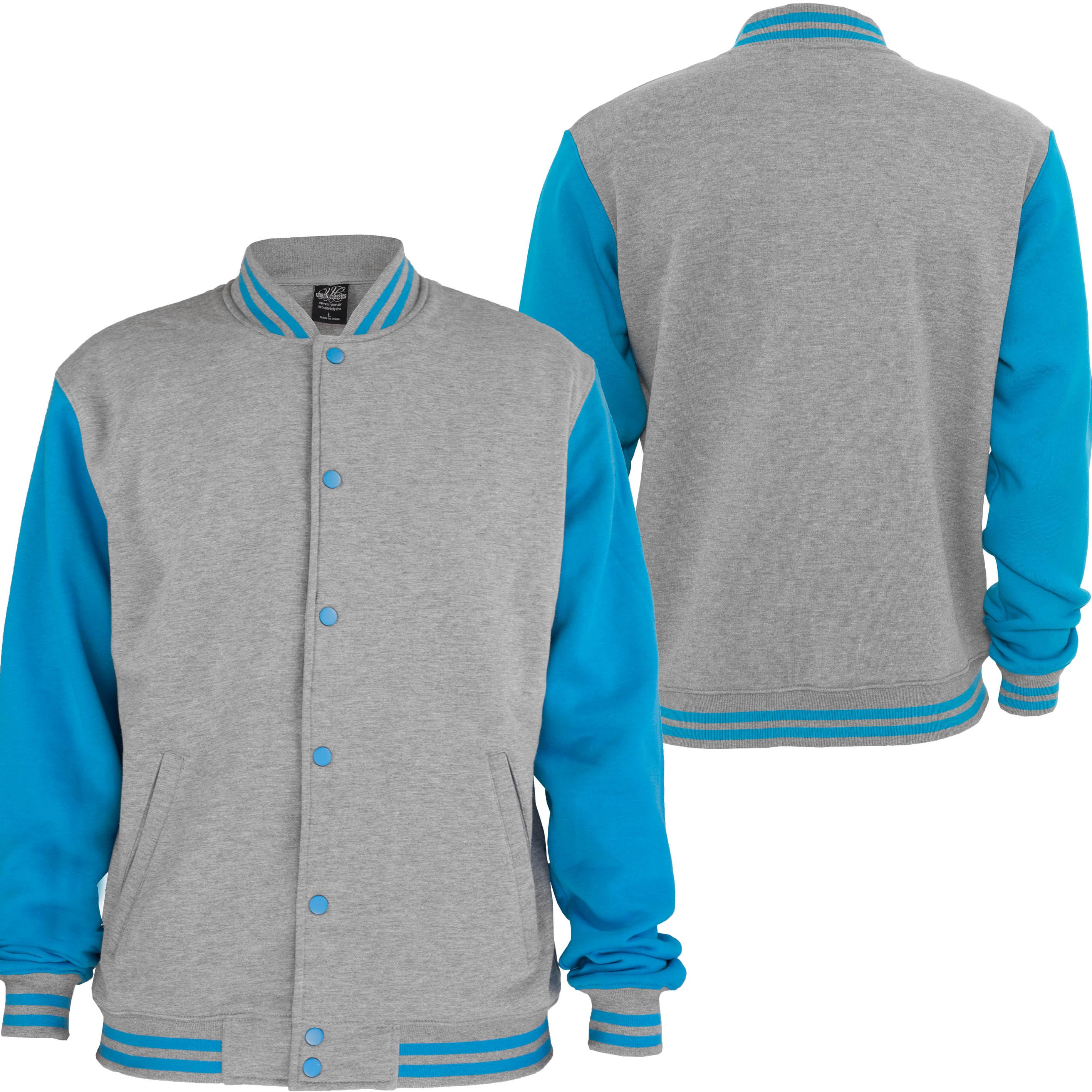 Foto Urban Classics 2-tone Chaquetas Universitarias Gris Turquesa