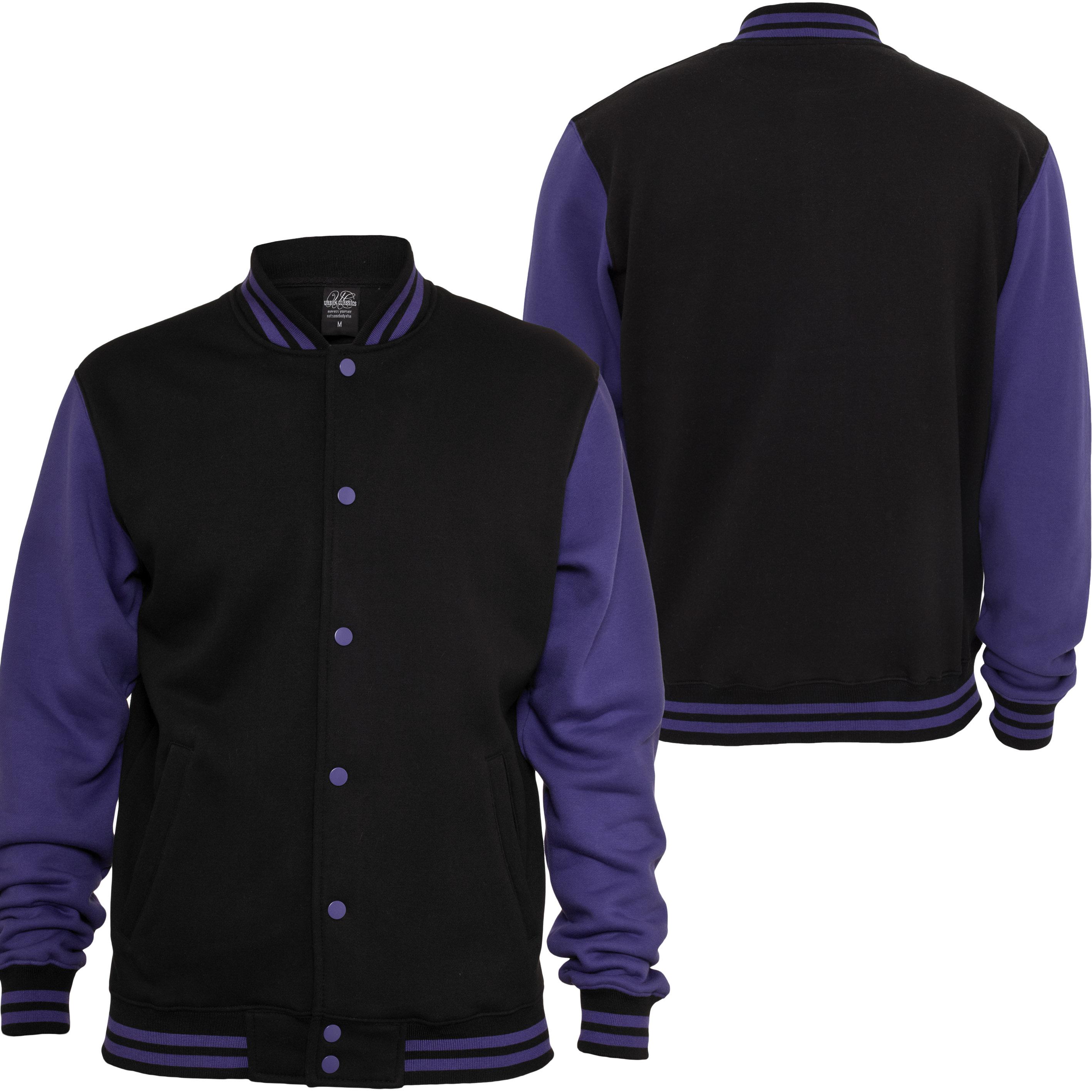 Foto Urban Classics 2-tone Chaquetas Universitarias Negro Púrpura