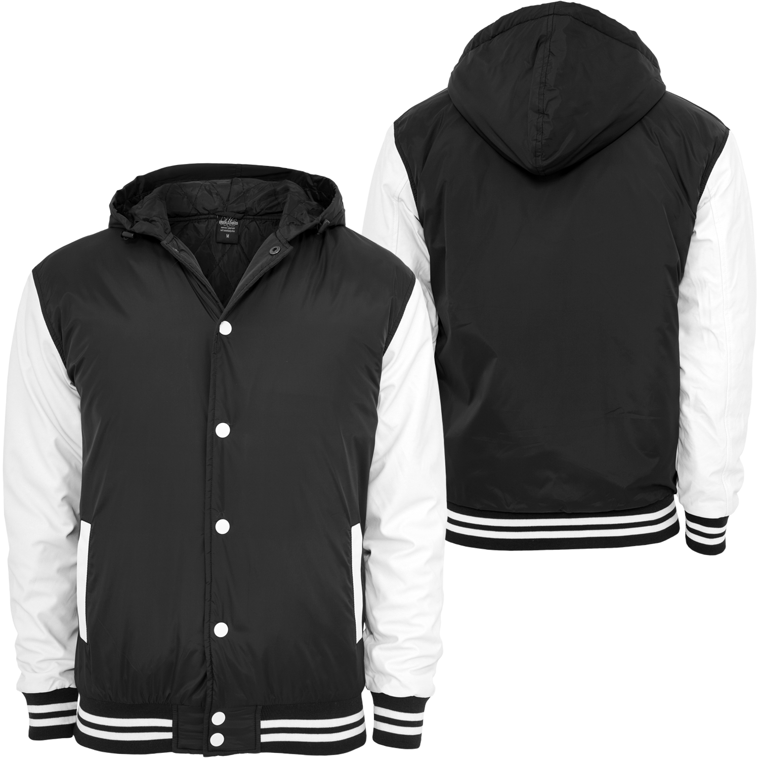 Foto Urban Classics Light Hooded Chaquetas Universitarias Negro Blanco