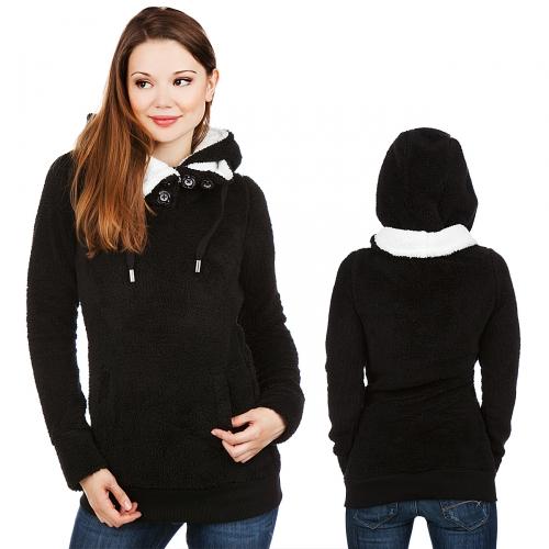 Foto Urban Surface Fleece sudadera negra/Powder blanca talla S