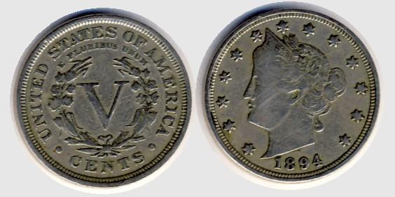 Foto Usa Liberty Nickel 1894