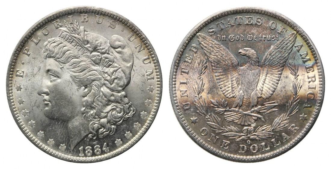 Foto Usa, Morgan-Dollar 1884 O, New Orleans,