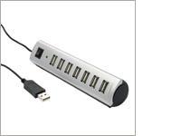 Foto USB-HUB Ednet 7-port, USB2.0, extern, mit Netzteil, Eco