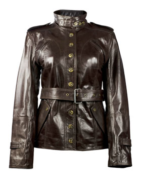 Foto Utilitarian Brown Women’s Leather Jacket