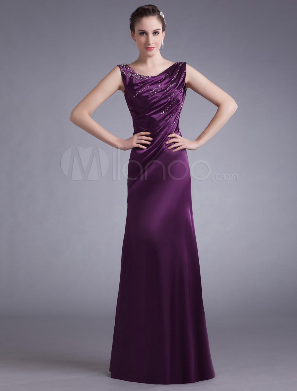 Foto Uva elegante vestido de noche de la mujer de Off-The-hombro