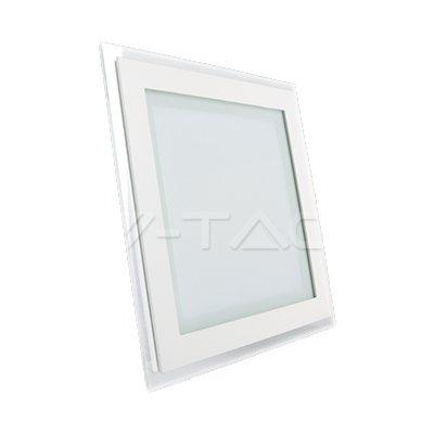 Foto V-TAC LED Downlight vidrio 18W - cuadrado blanco cálido WW