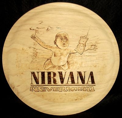 Foto V3517 - Nirvana Nervermind - Plato Pulpo Pirograbado - Portada Del Album - Nuevo