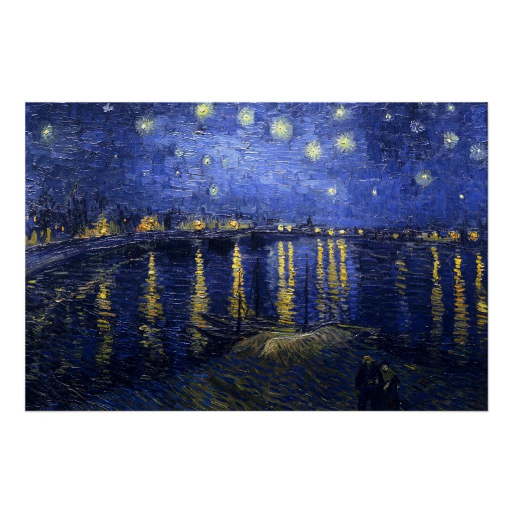 Foto Van Gogh: Noche estrellada sobre el Rhone Posters