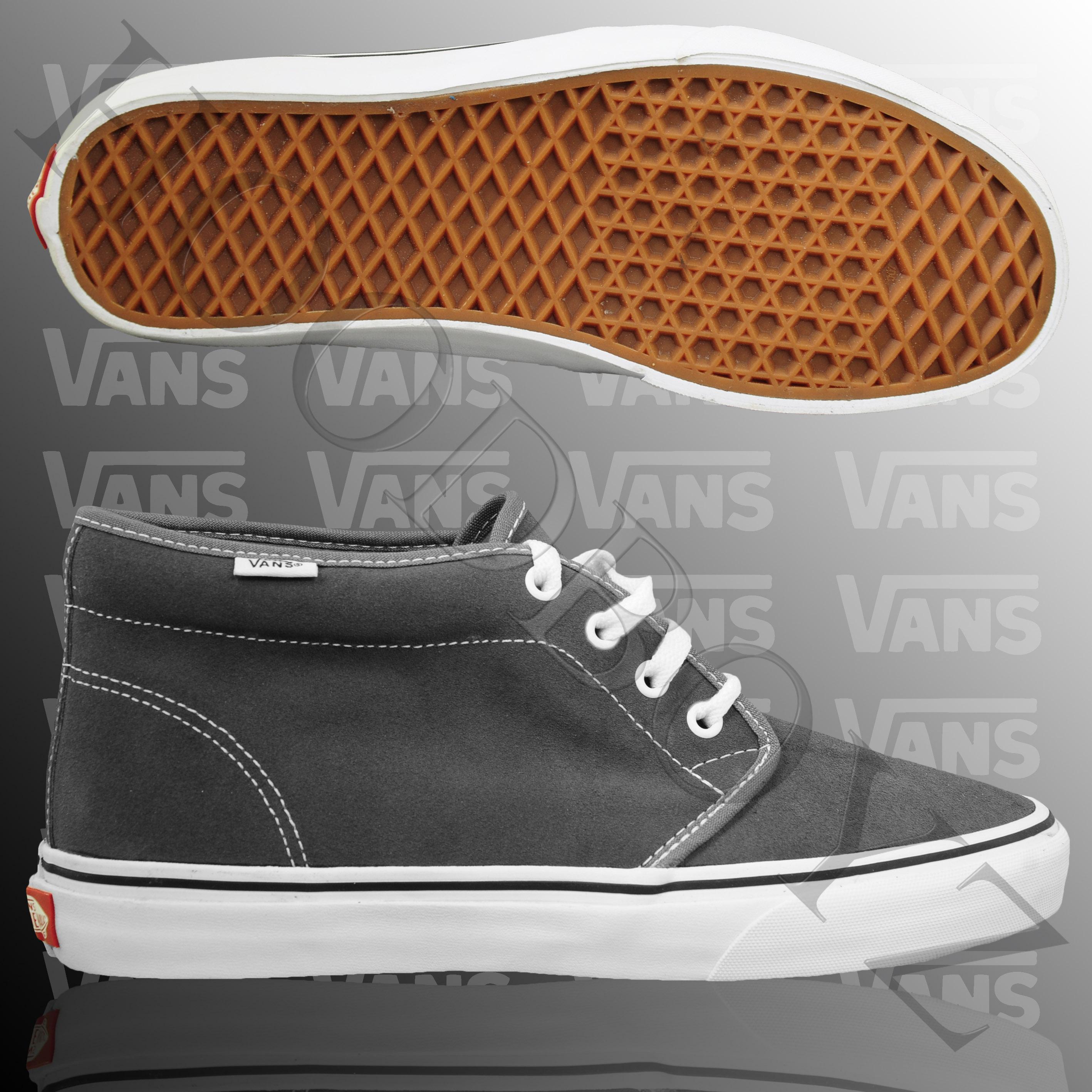 Foto Vans Chukka Zapatos Skater Gris Oscuro Blanco
