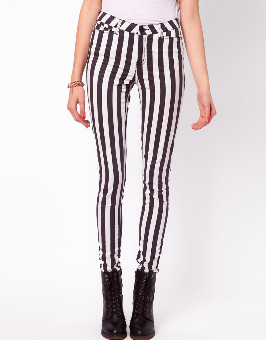 Foto Vaqueros a rayas Wonder de Vero Moda Negro/blanco