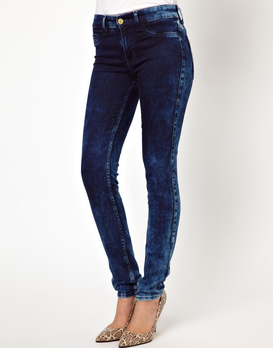 Foto Vaqueros súper pitillo de talle alto Bonn de MiH Jeans Azul