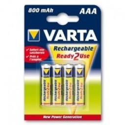 Foto VARTA baterías AAA 800mAh recargable 4 x.